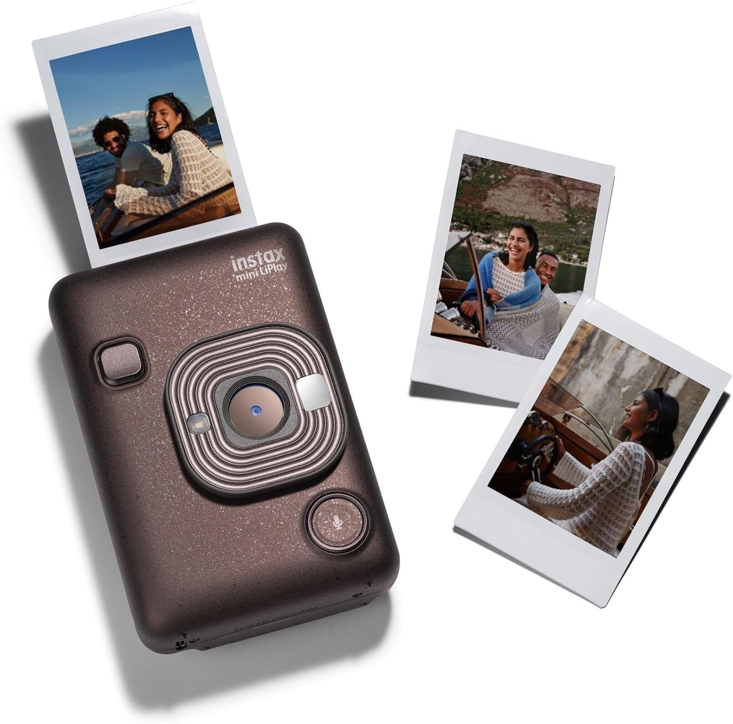 Hybrid Instant Camera LCD Screen USB-C Photo Printer Bronze Camera