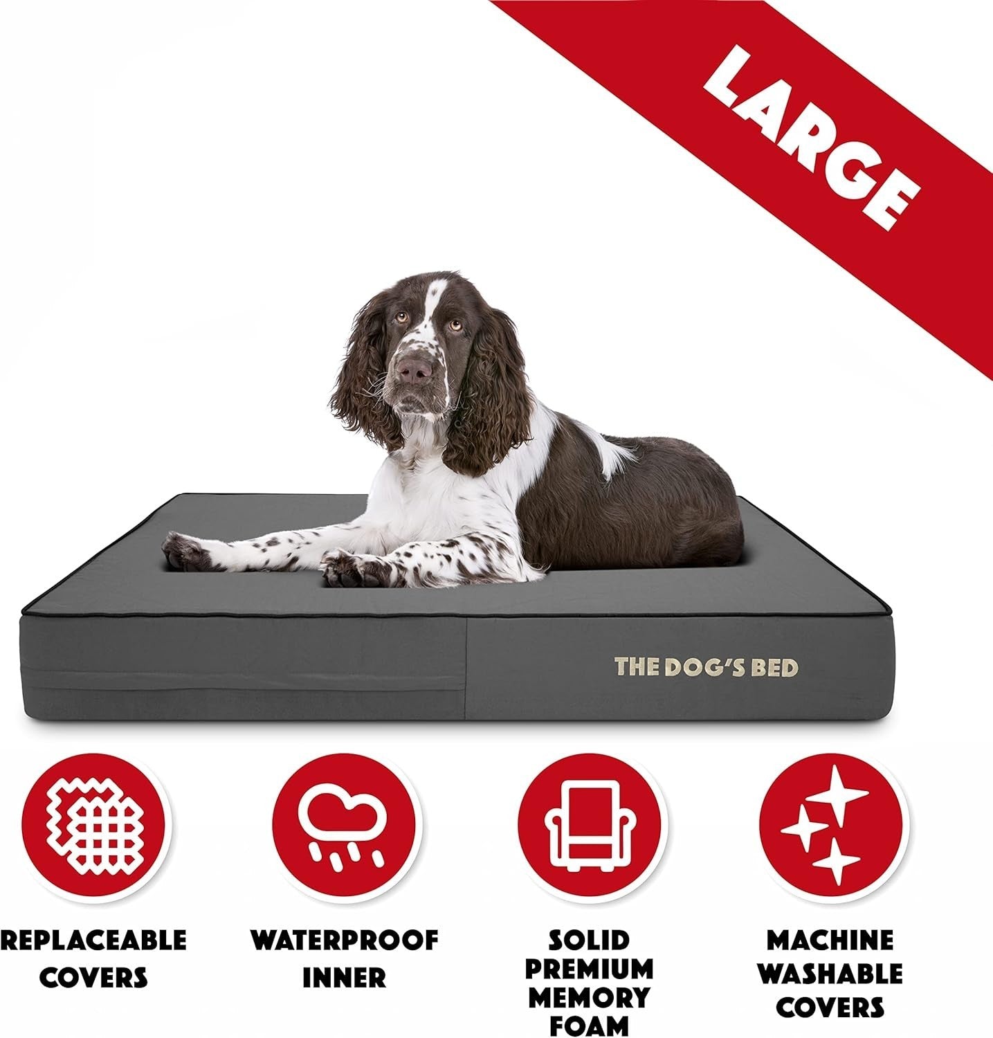 Large Orthopedic Memory Foam Dog Bed 101x64x15cm Washable