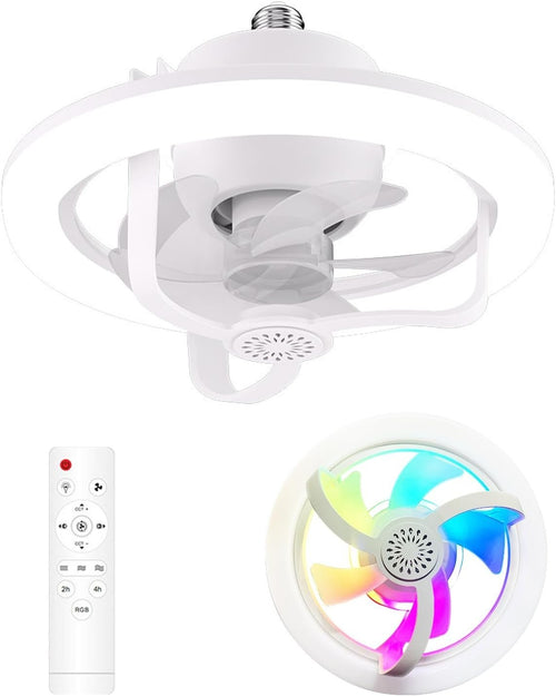 Kaivancy 30W Ceiling Fan with Lights Remote 3 Colors 6 Speeds Quiet