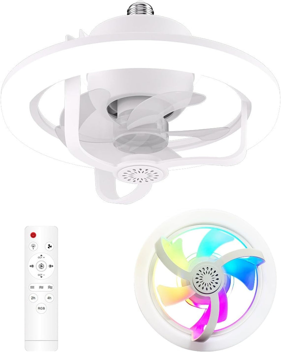 Kaivancy 30W Ceiling Fan with Lights Remote 3 Colors 6 Speeds Quiet