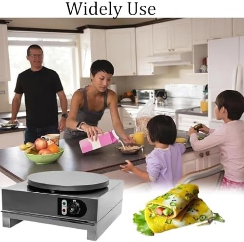 Commercial Crepe Maker 40cm Non-Stick Pancake Grill | Gas/Electric, Pro Use