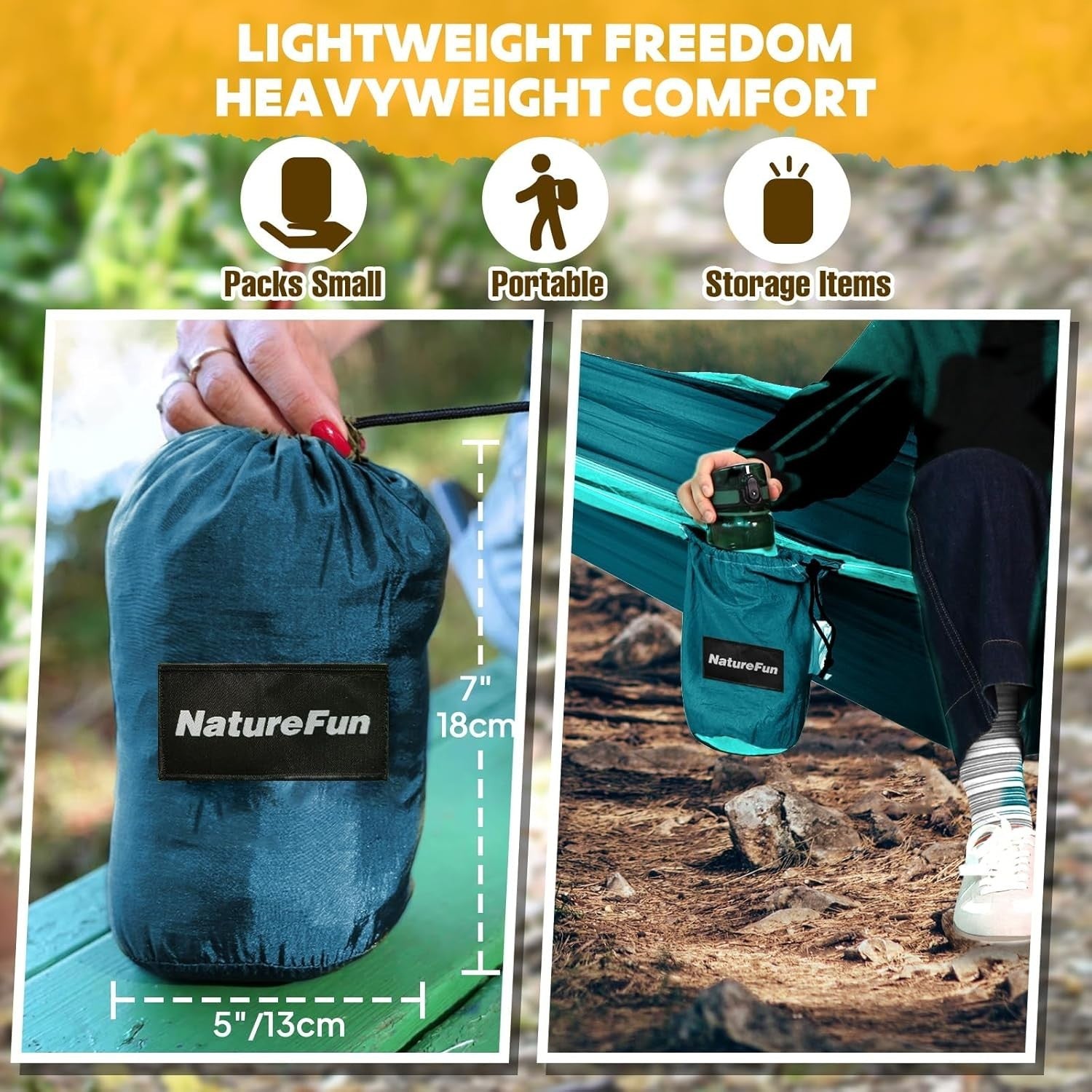 Ultra-Light Camping Hammock 300kg Limit ✅ Compact 🌟 Quick-Dry Nylon