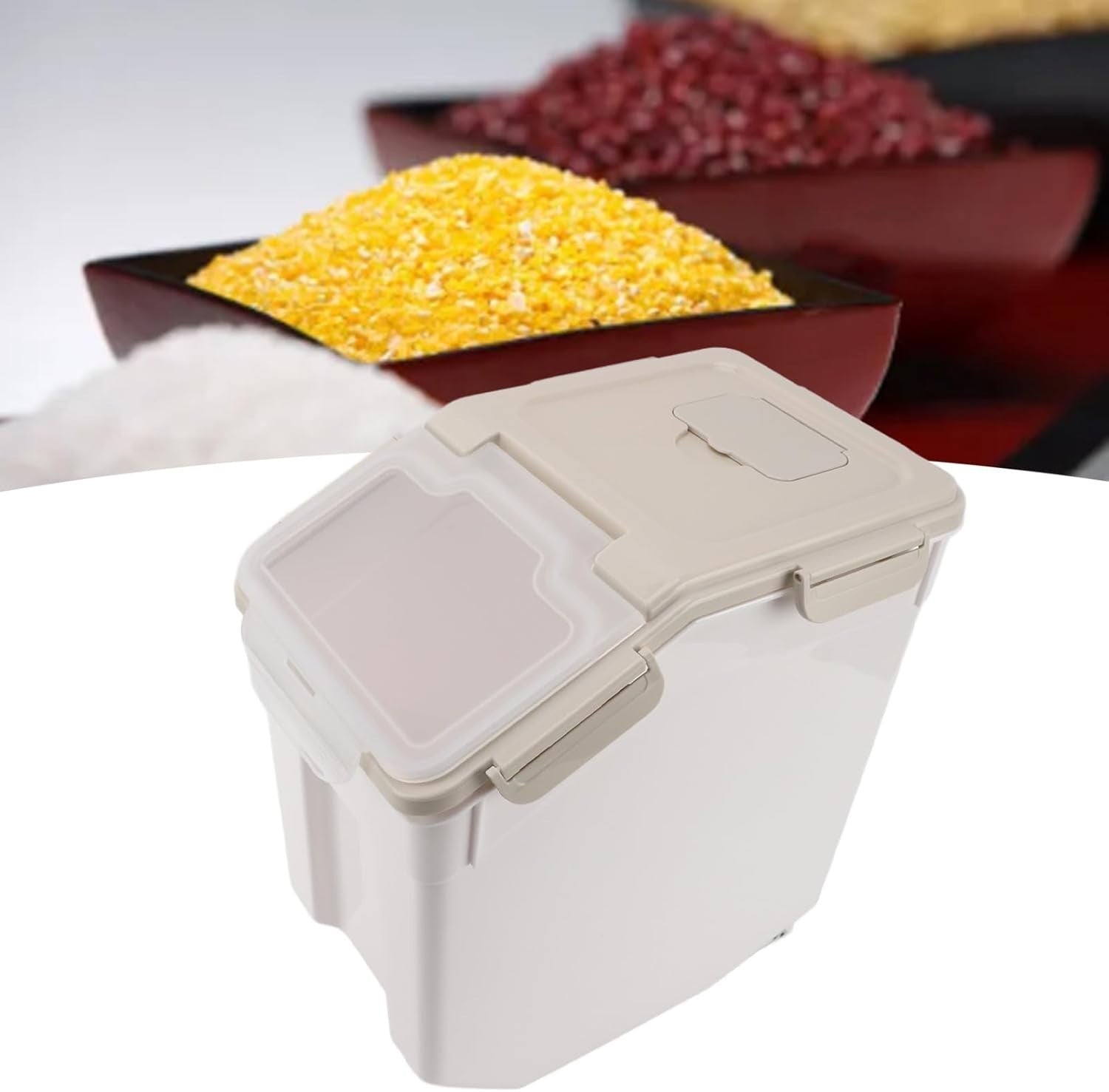 15KG Large Airtight Grain & Pet Food Storage Bin