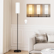White Floor Lamp 64in Standing Lamp 3 Colour Bulb Bedroom Living Room