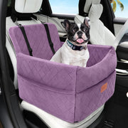 Purple Dog Booster Car Seat Memory Foam Travel Bed 2 Safety Belts