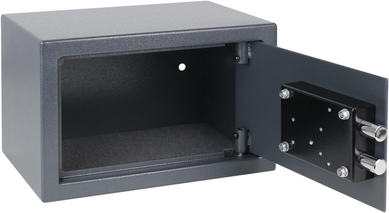 Steel Security Safe Box Key Lock Cash Jewelry Document Home Office