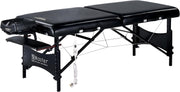 71cm Heated Portable Massage Table | Galaxy Spa Bed w/ Memory Foam Black