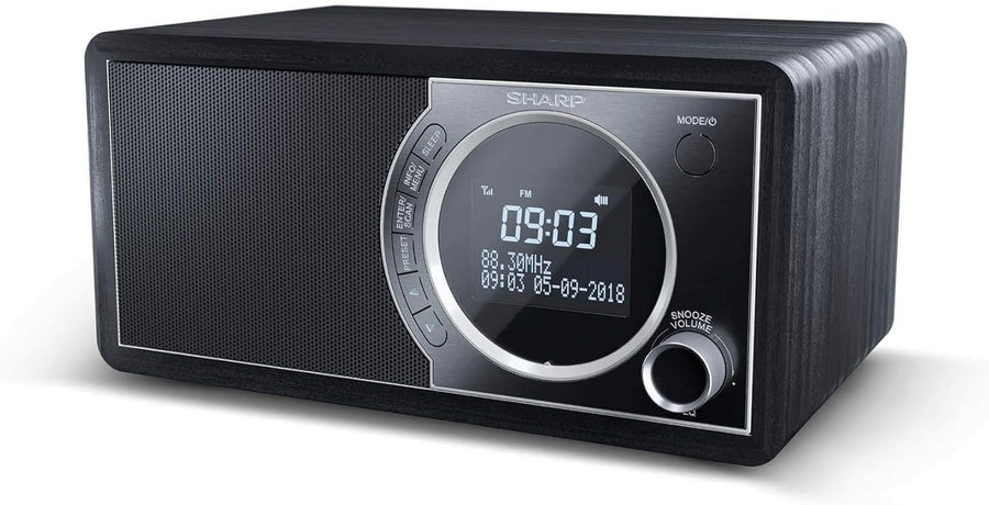 Digital DAB+/FM Radio with Bluetooth 4.2 | Wooden Speaker, Alarm