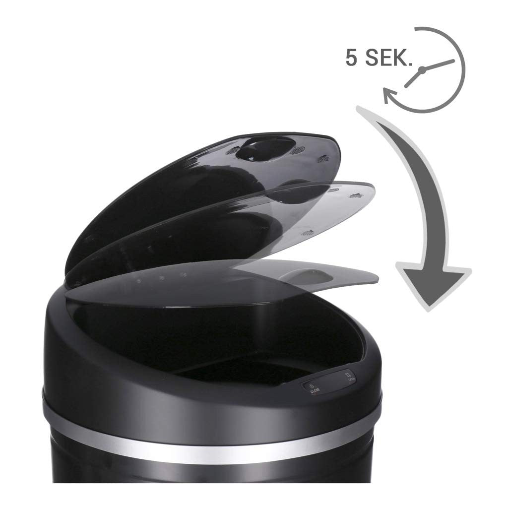 60L Automatic Sensor Kitchen Bin Touchless Soft Close Black
