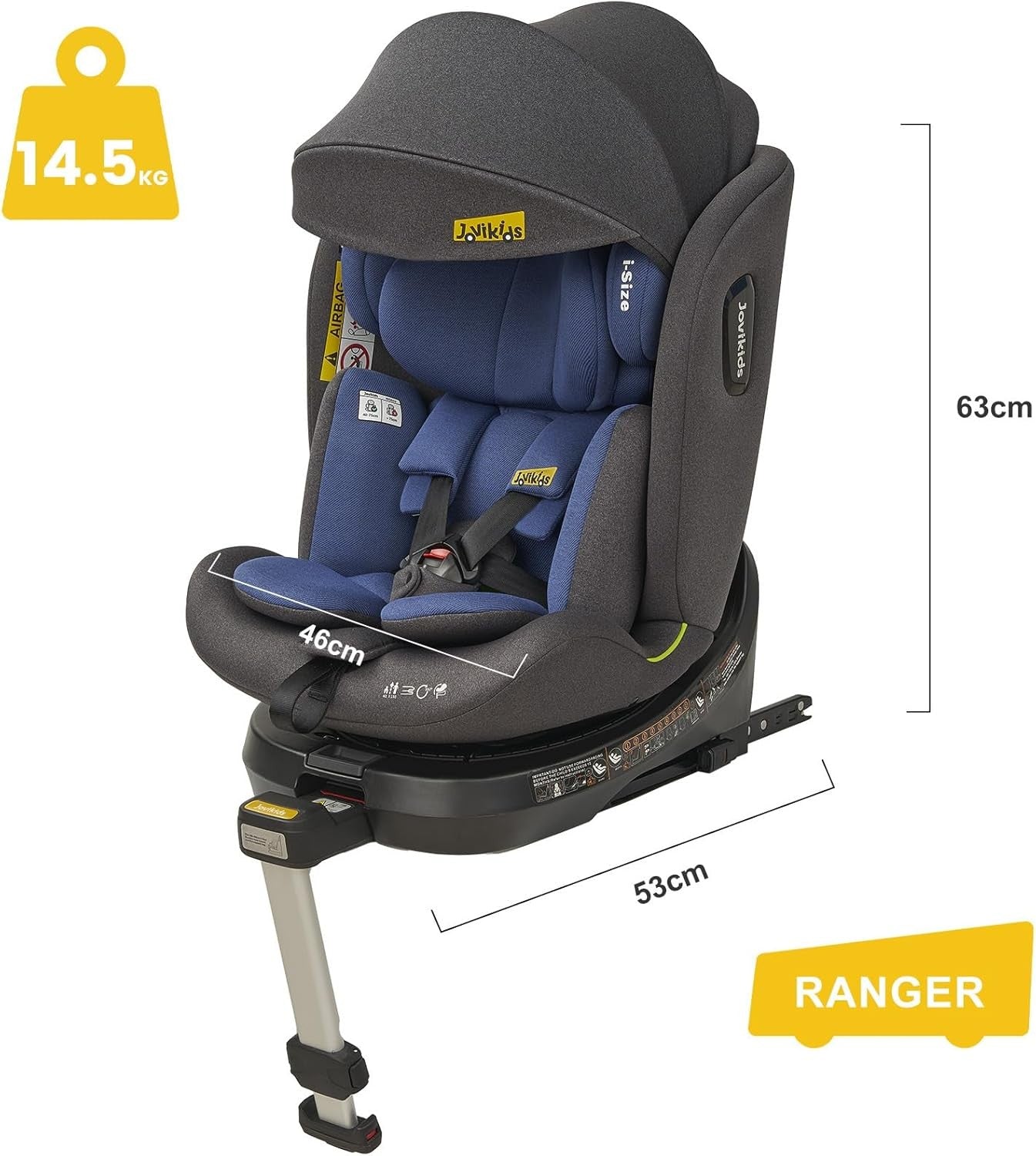 360° Rotating i-Size Baby Car Seat ISOFIX 40–150cm Recline Safety