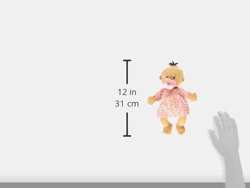 12in Soft Nurturing Baby Doll Beige Plush Magnetic Pacifier Toddler Gift
