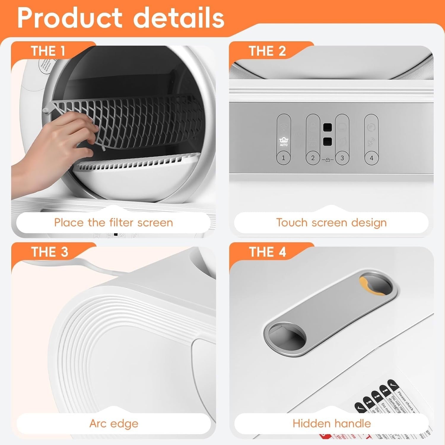 Self Cleaning Cat Litter Box APP Control 65L Odor Free Multi Cat XL