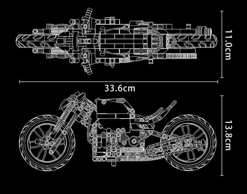 900-Piece Motorcycle Building Kit with Realistic Details & Fun Assembly