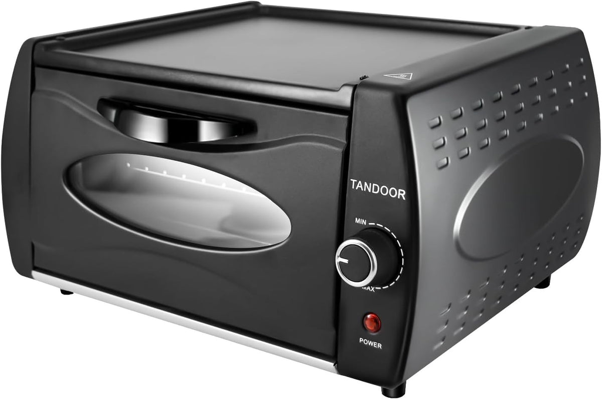 Electric Tandoor Oven 2100W Mini Pizza Maker Non-Stick Grill Kitchen Cooker