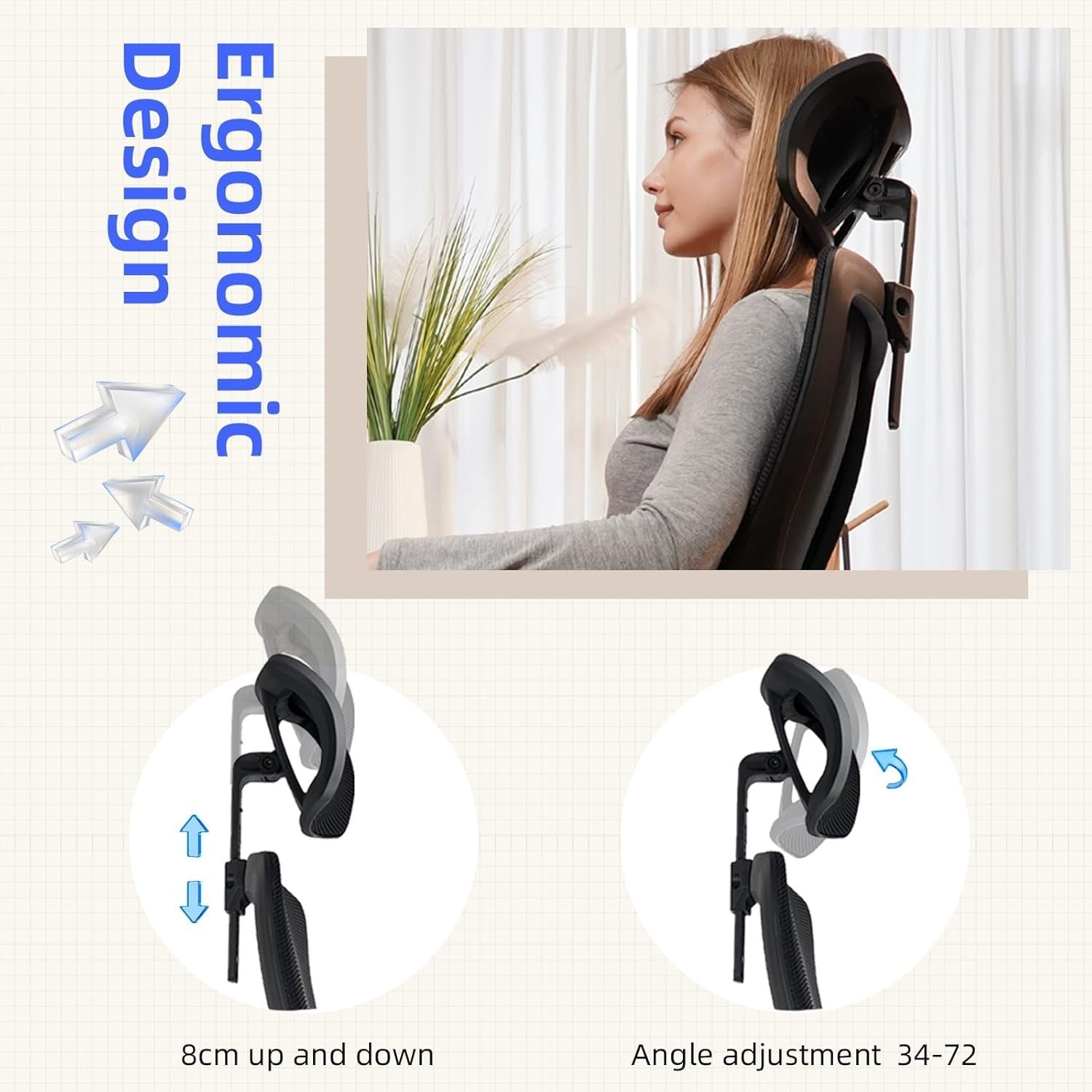Ergonomic Mesh Office Chair Adjustable Lumbar Back Tilt Swivel Computer Desk Sea
