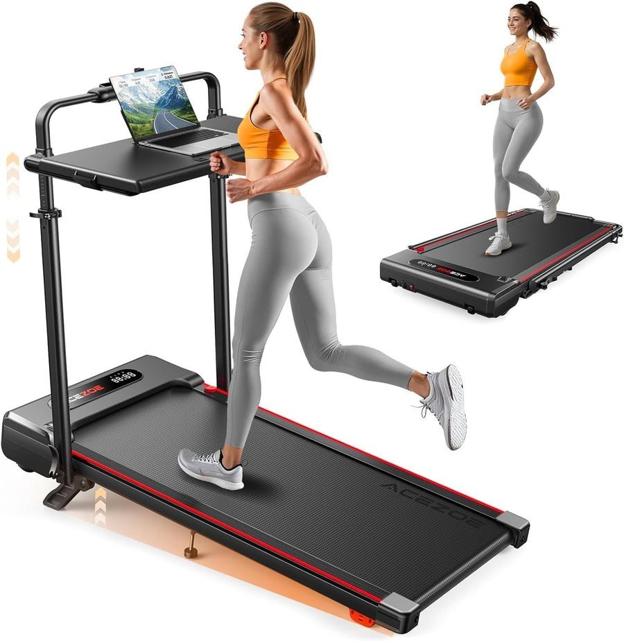 Foldable Walking Pad Treadmill 2.5HP 12KM/H LED Incline Home Gym