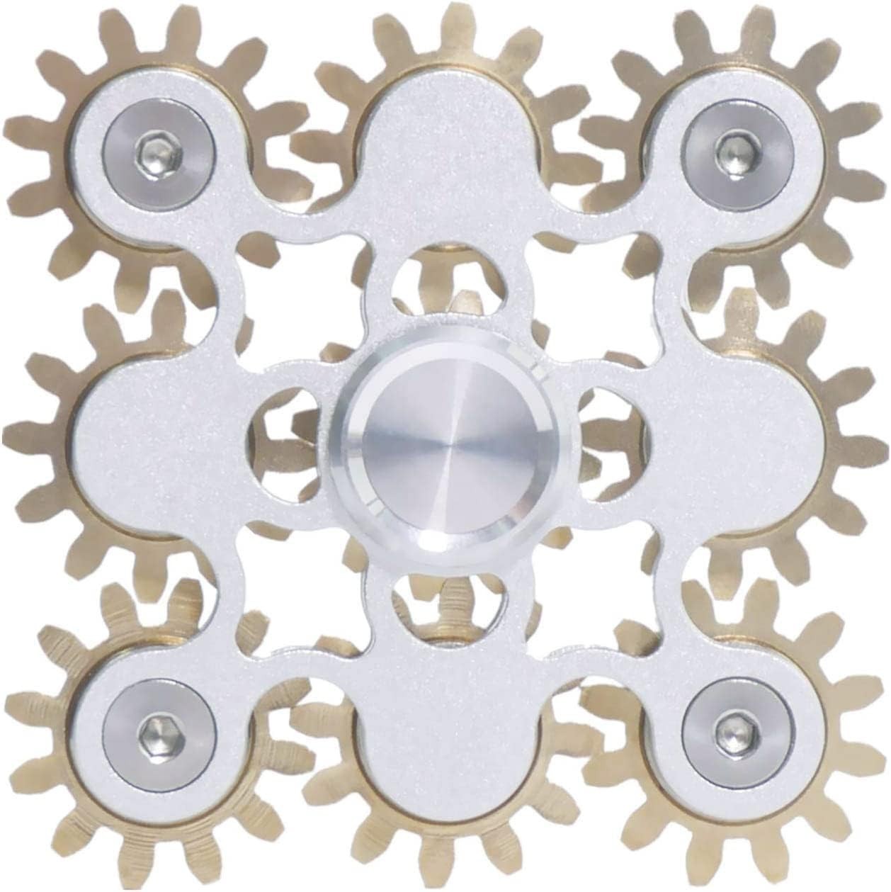 9 Gear Metal Fidget Spinner High Speed Focus Toy Brass Steel Bearing