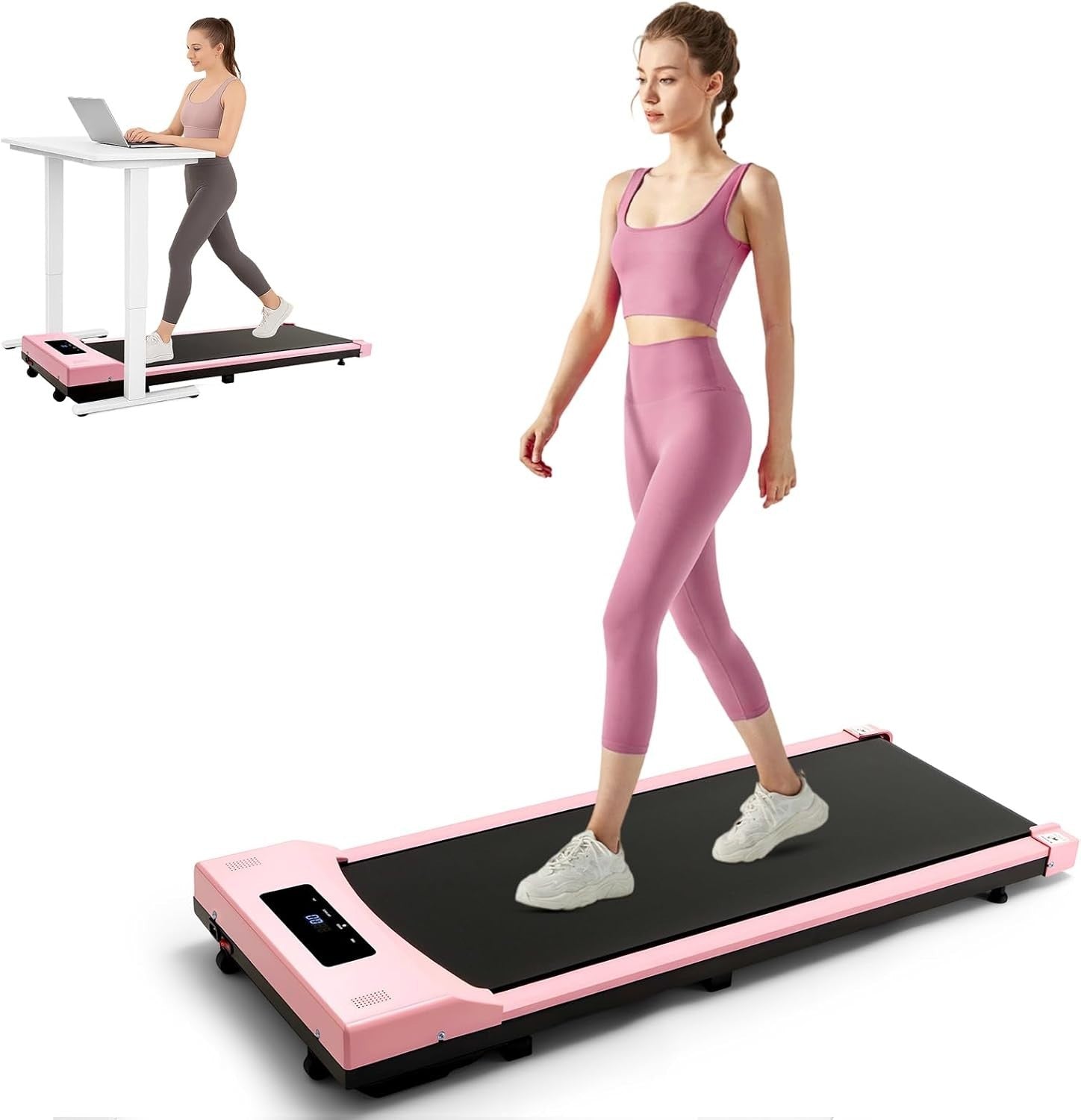 Under Desk Motorised Treadmill w/ LCD Display & Remote – Slim Home Gym