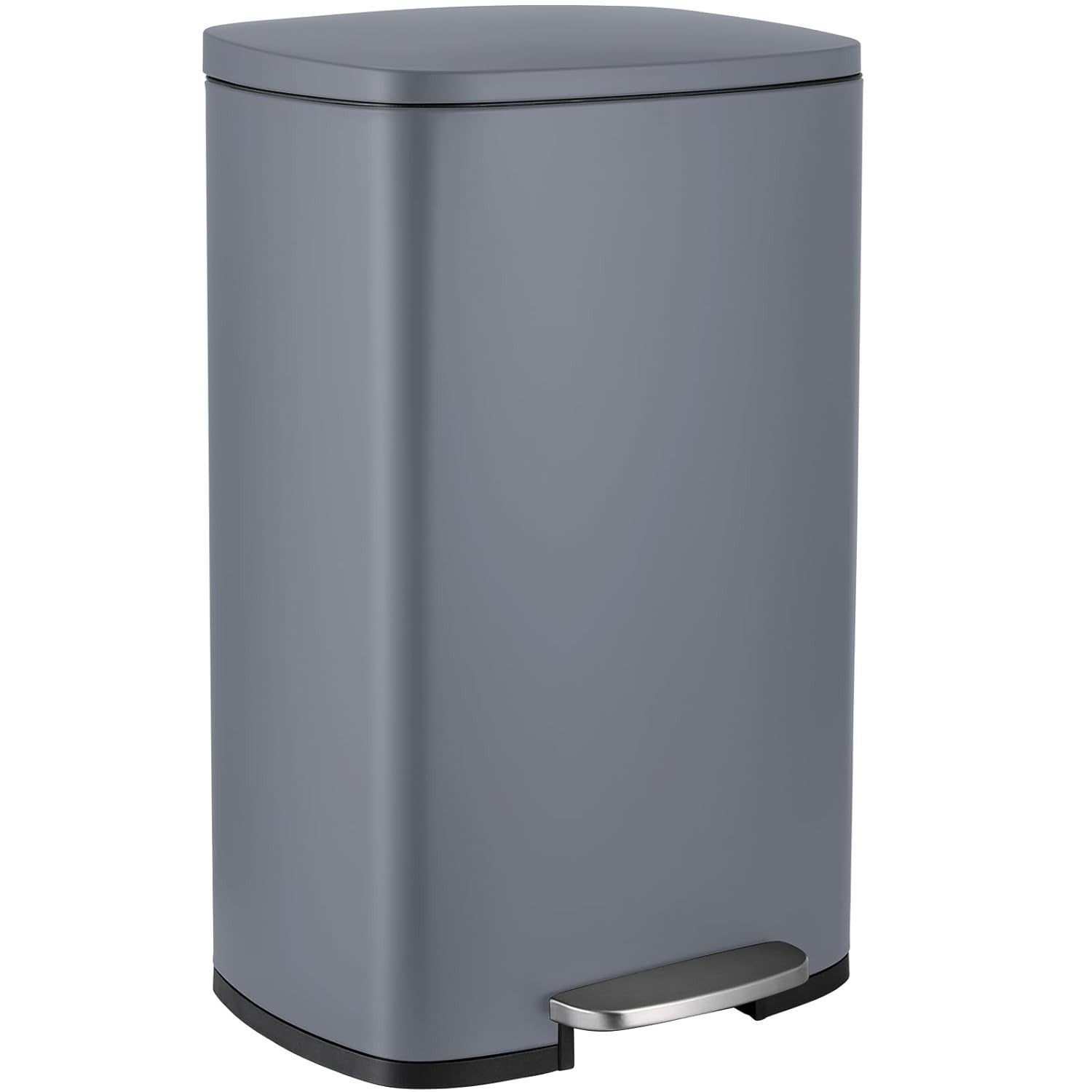 50L Stainless Steel Pedal Bin Soft Close Kitchen Waste Grey