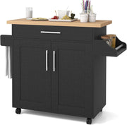 Kitchen Storage Trolley Rolling Island Cabinet Large Drawer Cupboard Cart