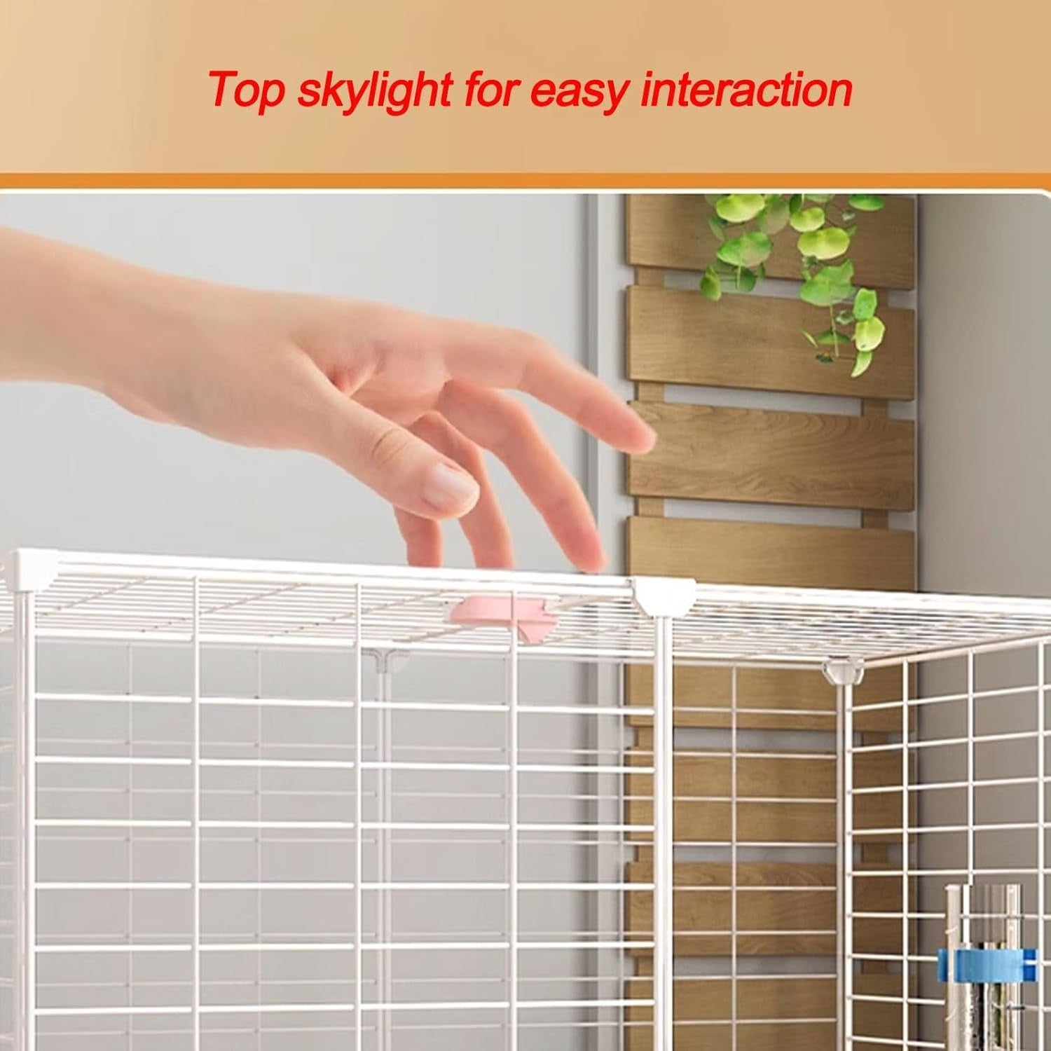 Indoor Rabbit Hutch Bunny Cage Double Layer Large Capacity Easy Clean