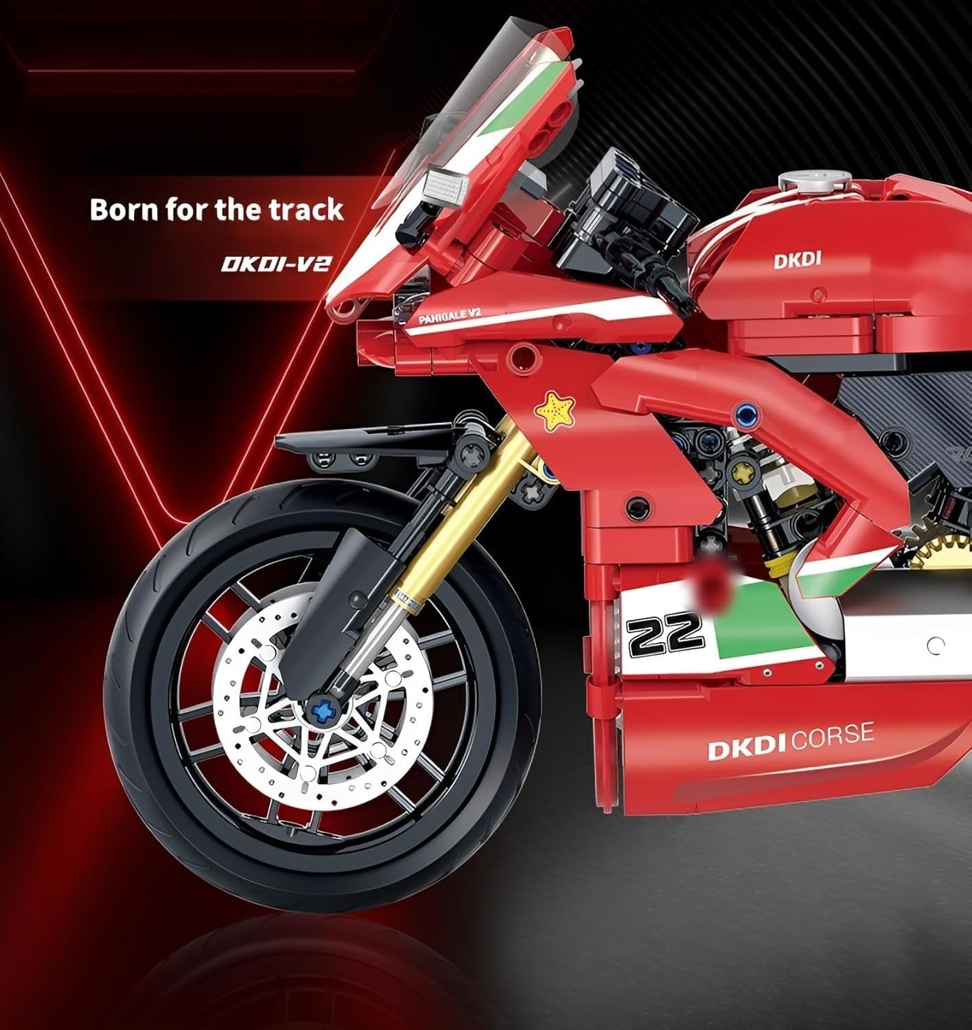 626-Piece Motorcycle Building Block Kit - Realistic Model, Fun & Educational
