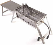 Portable Stainless Steel Gas BBQ Grill Folding Outdoor Camping Picnic Cooker