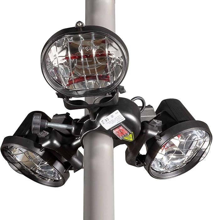 Outdoor Infrared Patio Heater 1350W Foldable Wall Mount Radiant Heat 10m²
