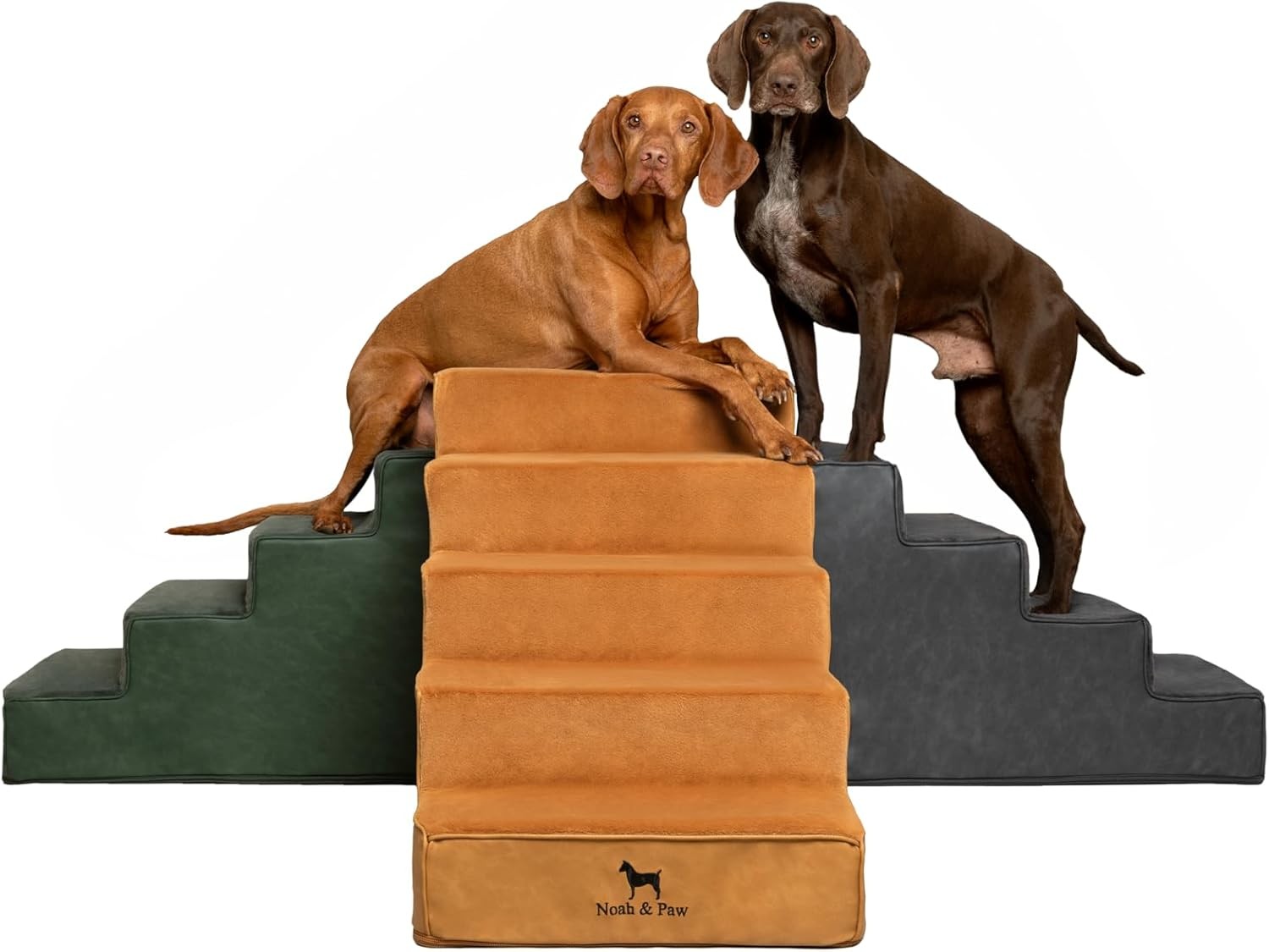 5‑Step Extra‑Wide Foam Dog & Cat Stairs 35D  Ramp Bed Sofa