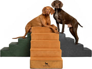 5‑Step Extra‑Wide Foam Dog & Cat Stairs 35D  Ramp Bed Sofa