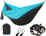 Outdoor Camping Hammock Ultra-Light 210T Nylon Swing with Straps Dark Grey