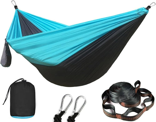 Outdoor Camping Hammock Ultra-Light 210T Nylon Swing with Straps Dark Grey