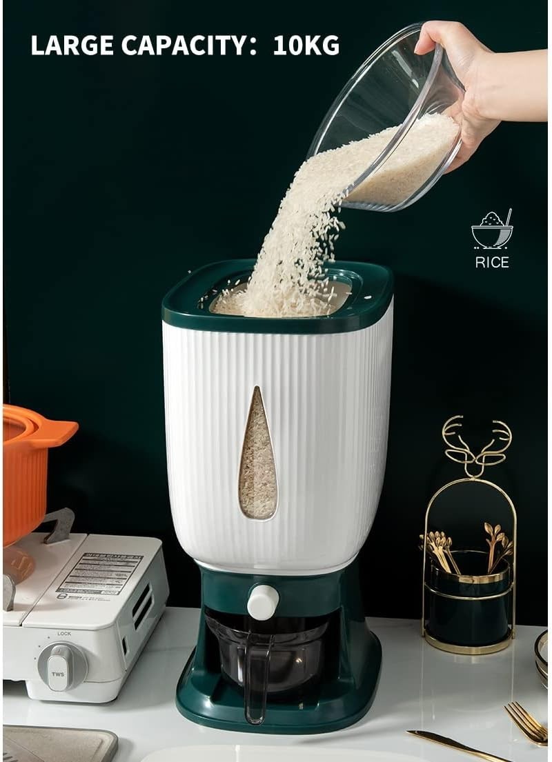 10KG Automatic Rice Dispenser Sealed Grain Storage Container Cup