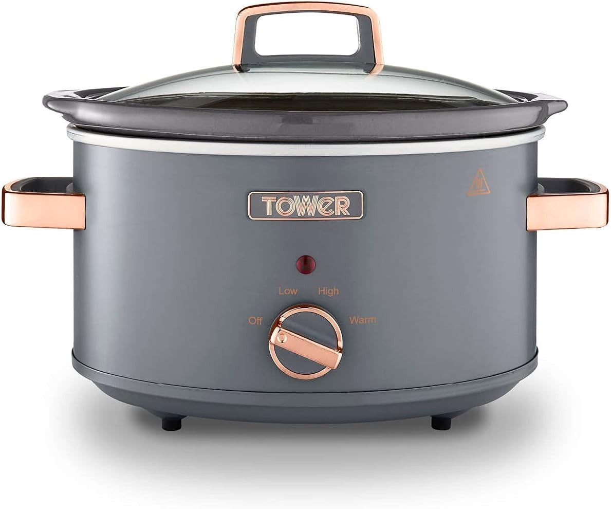 Family Size 3.5L Slow Cooker with Removable Pot & 3 Heat Controls
