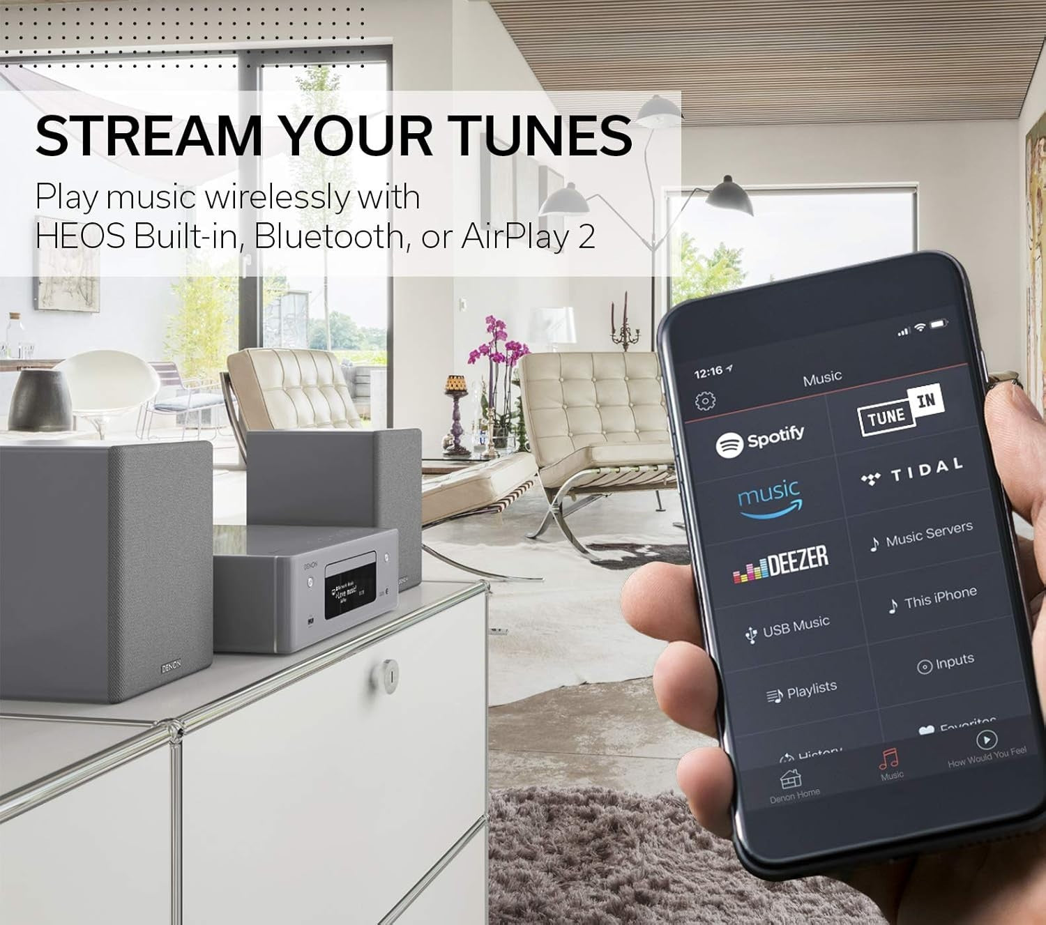 Compact HiFi System CD Player Bluetooth TV Sound Multiroom Smart Voice Control