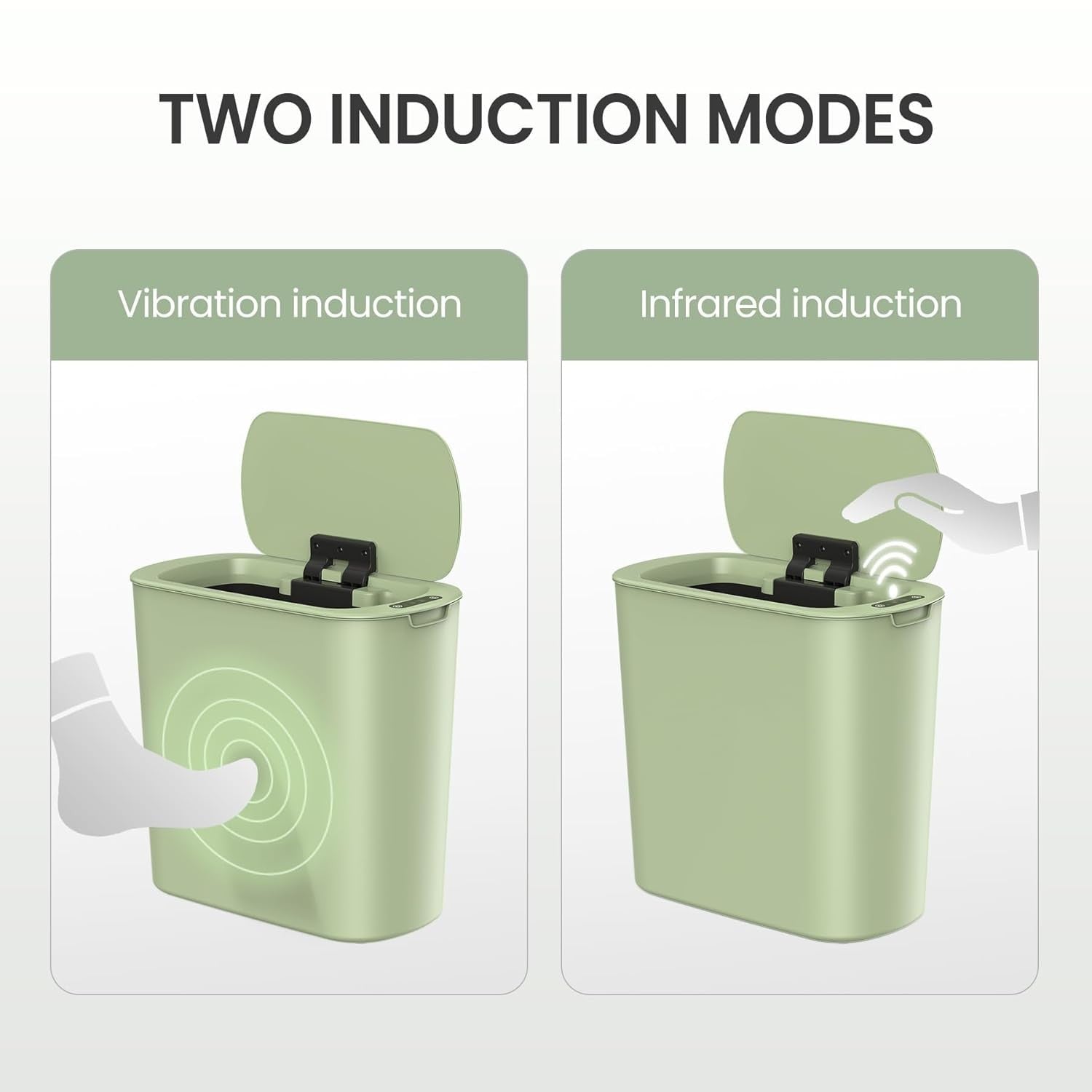 2.6G Touchless Motion Sensor Trash Can | Smart Bathroom Wast Bin