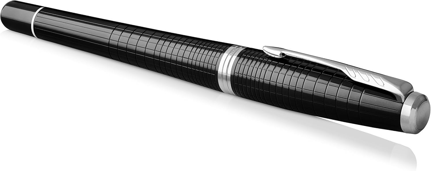 Luxury Ebony Metal Rollerball Pen – Fine Tip, Ergonomic, Gift Box