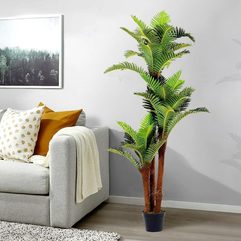 150cm Artificial Cycas Palm Tree in Pot Tropical Green Indoor Outdoor Decoration