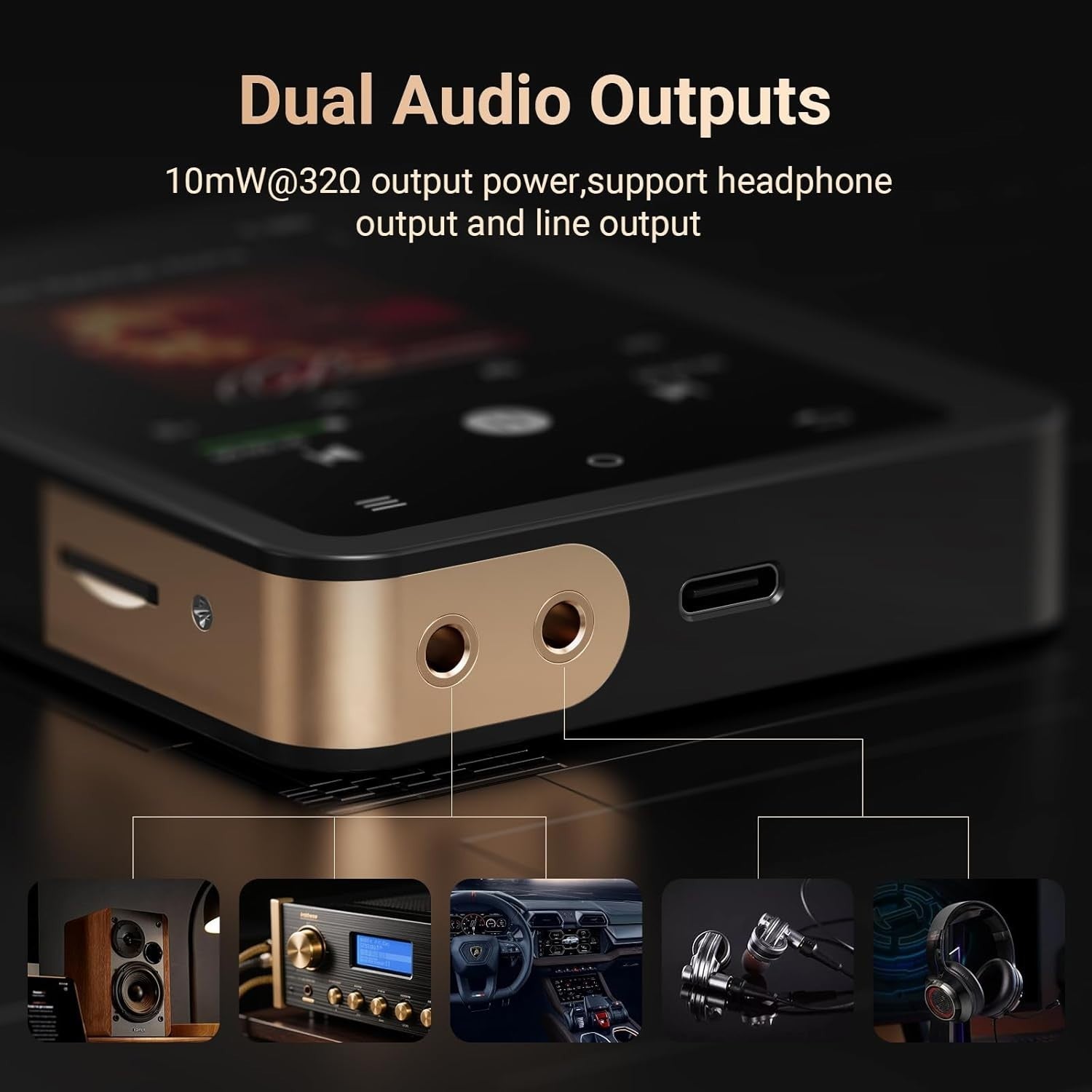 128GB HiFi MP3 Player Bluetooth 5.3 High-Res Lossless Music Player 2.8" Screen