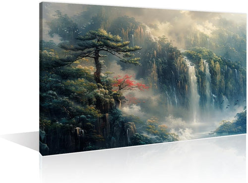 Waterfalls Canvas Wall Art 45L x 2.5W cm Landscape Nature Print