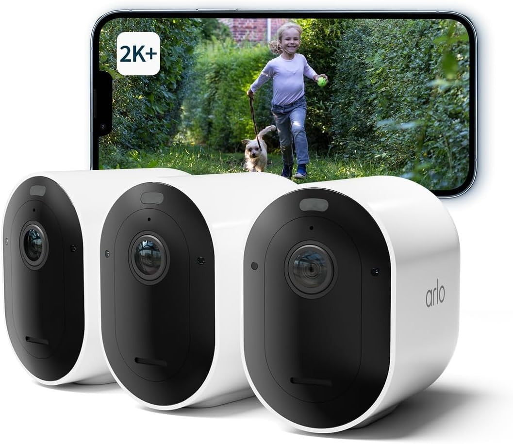 3 Pack 2K Wireless Security Camera Outdoor Battery WiFi Night Vision