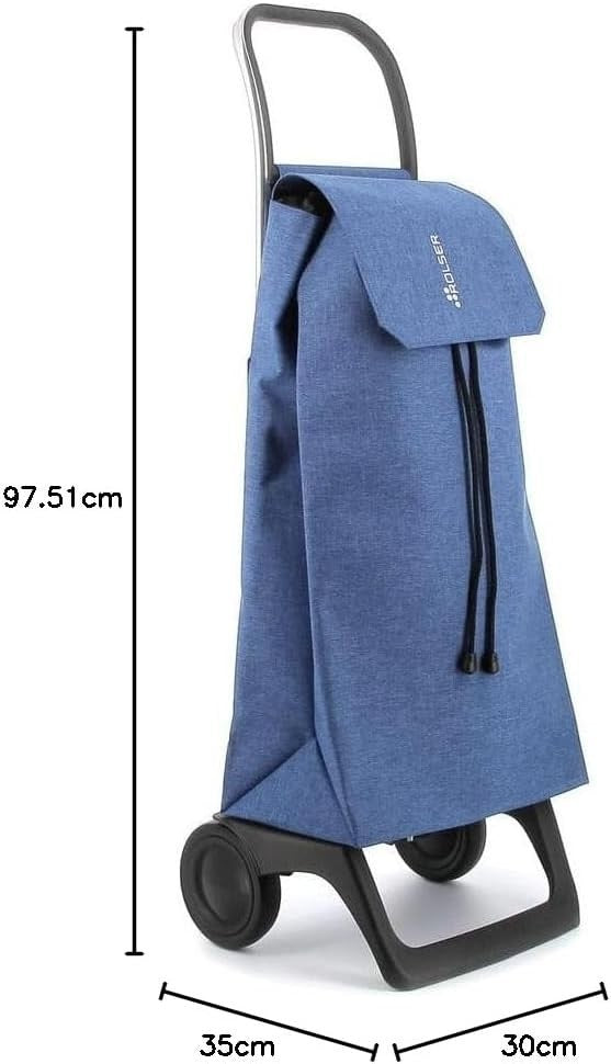 Rolser Jet Tweed 2-Wheel Shopping Trolley Blue 50x50x50 cm Durable
