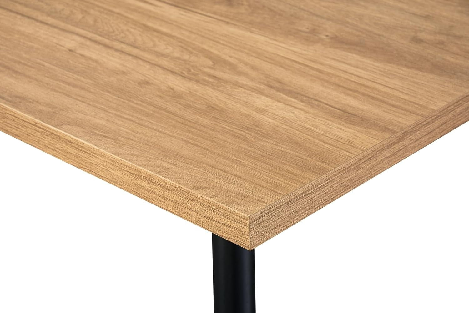 Modern Oak Dining Table 150cm Black Metal Legs – Kitchen & Home Use