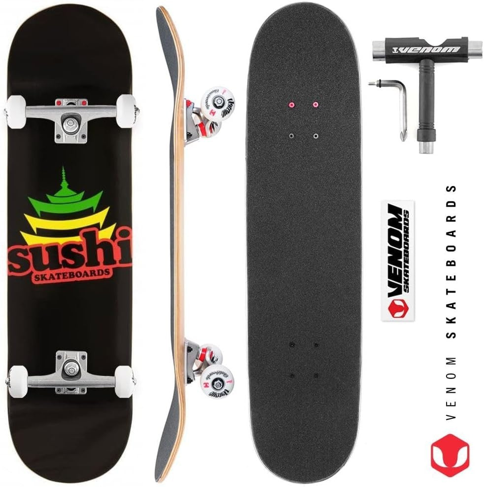 Pagoda Logo 8.125 Complete Skateboard Black Maple Street Deck