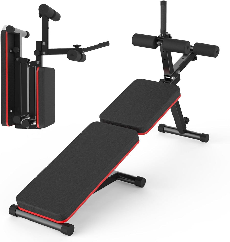 Foldable Decline Flat Weight Bench 300kg Compact Home Gym Training