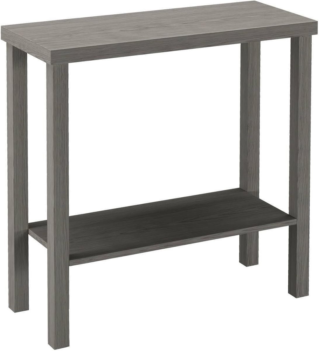 Slim 2-Tier Wooden Console Table for Hallway, Entryway & Office Storage