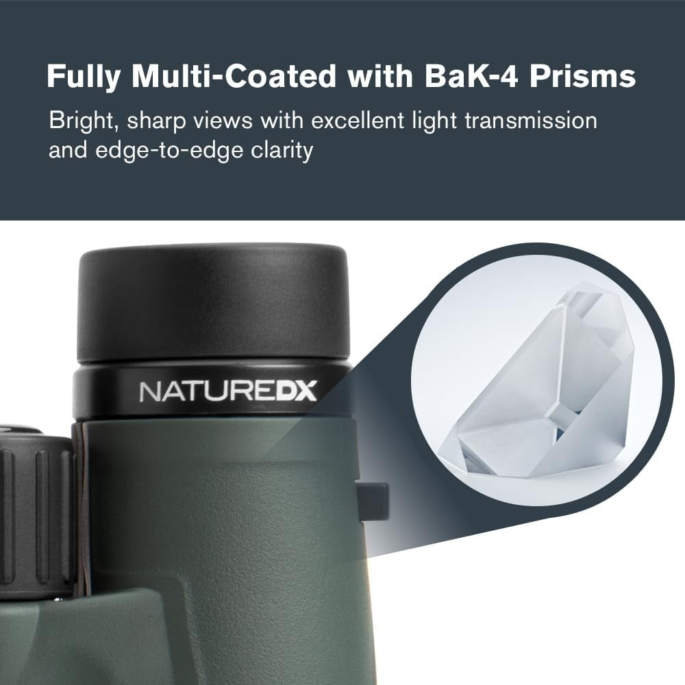 8x42 Waterproof Binoculars HD Wide View Outdoor Birdwatching Hiking Travel