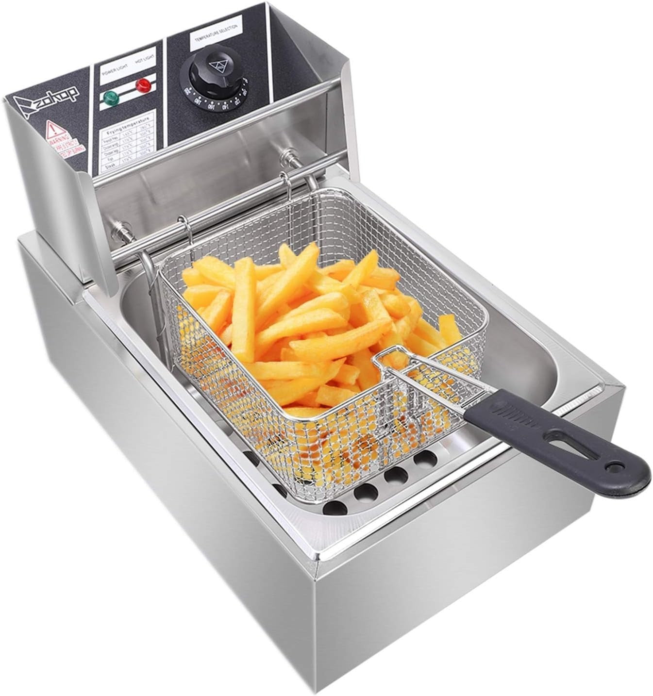 10.8L Commercial Deep Fat Fryer 2500W Stainless Steel Countertop