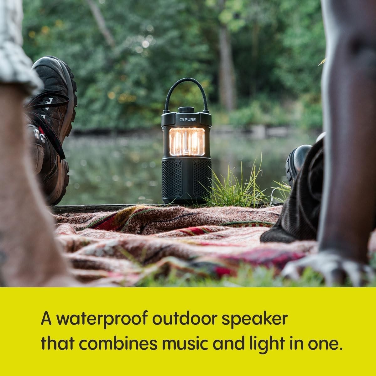 Woodland Glow Outdoor Speaker Bluetooth 5.3 LED Lamp IPX6 14h