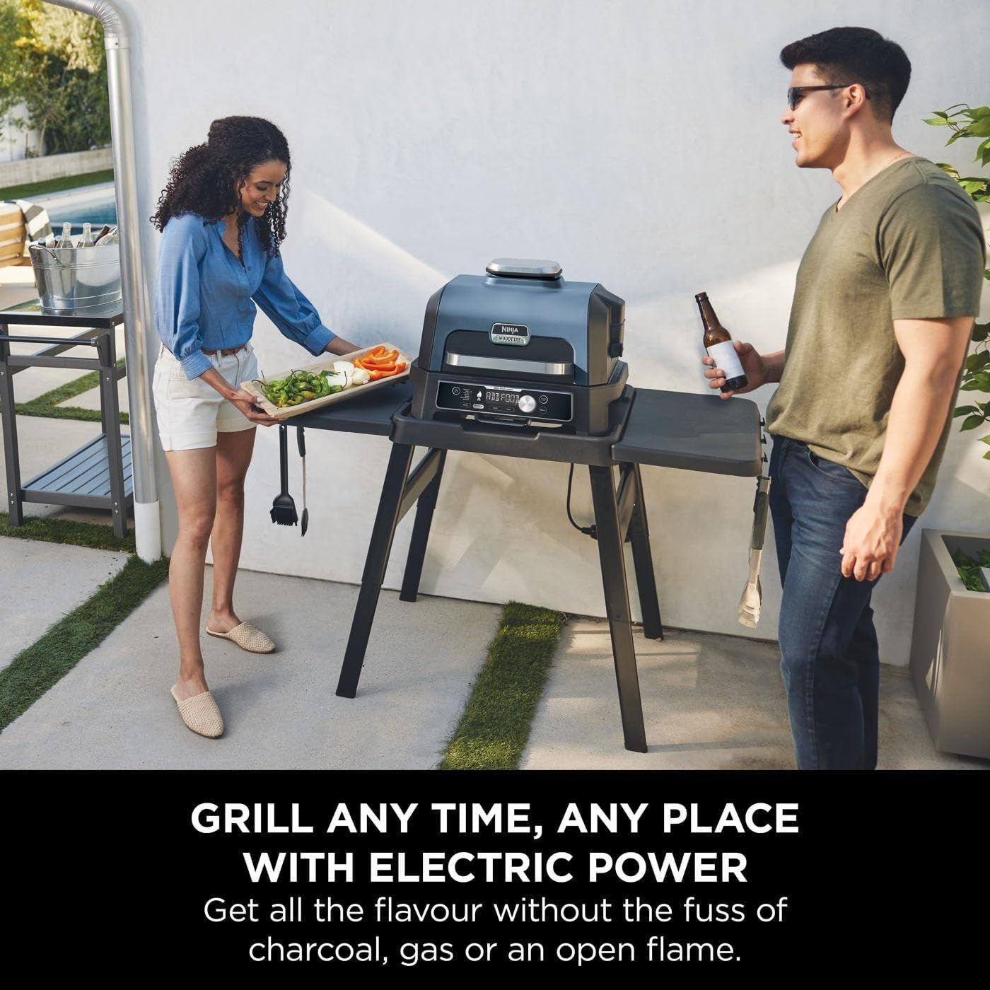 Smart Electric BBQ Grill & Smoker 7-in-1 with App Control & Digital Probe
